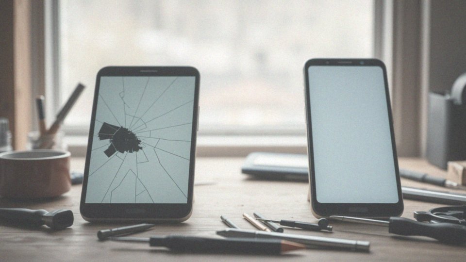 Jakie są różnice między LCD a AMOLED w kontekście uszkodzeń ekranu?